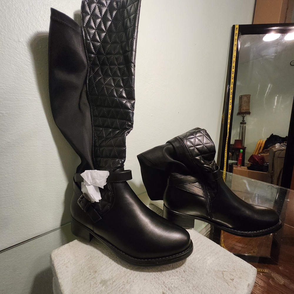 Cloudwalkers Black Over the Knee Boots Sleek Design